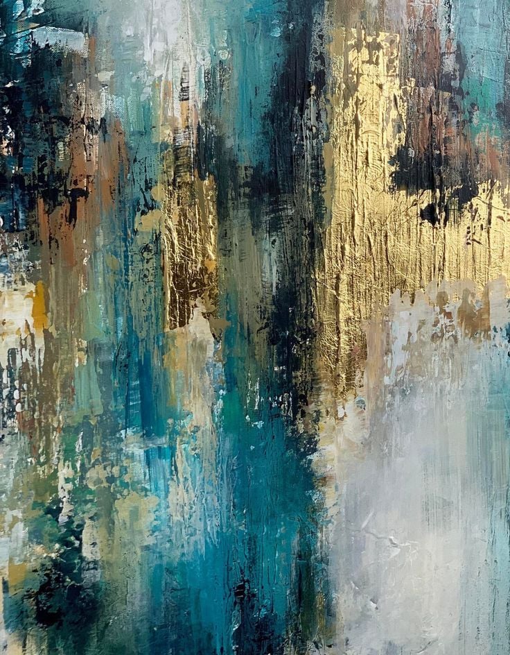 TRANH TREO HÀNH LANG LỐI ĐI - TRANH TRANG TRÍ - TRANH TREO HIỆN ĐẠI TRỪU TƯỢNG - KIỂU TRANH DỌC | MÃ T3D-13441