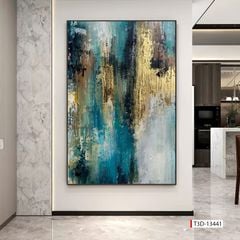 TRANH TREO HÀNH LANG LỐI ĐI - TRANH TRANG TRÍ - TRANH TREO HIỆN ĐẠI TRỪU TƯỢNG - KIỂU TRANH DỌC | MÃ T3D-13441