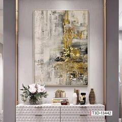 TRANH TREO HÀNH LANG LỐI ĐI - TRANH TRANG TRÍ - TRANH TREO HIỆN ĐẠI TRỪU TƯỢNG - KIỂU TRANH DỌC | MÃ T3D-13442