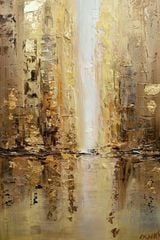 TRANH TREO HÀNH LANG LỐI ĐI - TRANH TRANG TRÍ - TRANH TREO HIỆN ĐẠI TRỪU TƯỢNG - KIỂU TRANH DỌC | MÃ T3D-13446