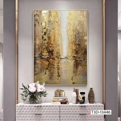 TRANH TREO HÀNH LANG LỐI ĐI - TRANH TRANG TRÍ - TRANH TREO HIỆN ĐẠI TRỪU TƯỢNG - KIỂU TRANH DỌC | MÃ T3D-13446