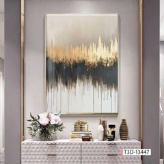 TRANH TREO HÀNH LANG LỐI ĐI - TRANH TRANG TRÍ - TRANH TREO HIỆN ĐẠI TRỪU TƯỢNG - KIỂU TRANH DỌC | MÃ T3D-13447