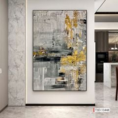 TRANH TREO HÀNH LANG LỐI ĐI - TRANH TRANG TRÍ - TRANH TREO HIỆN ĐẠI TRỪU TƯỢNG - KIỂU TRANH DỌC | MÃ T3D-13448