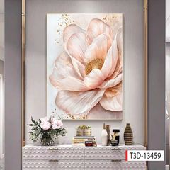 1162 - TRANH TREO HÀNH LANG LỐI ĐI - TRANH TRANG TRÍ - TRANH TREO HOA, BÌNH HOA - KIỂU TRANH DỌC | MÃ T3D-13459