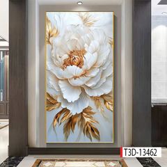 1165 - TRANH TREO HÀNH LANG LỐI ĐI - TRANH TRANG TRÍ - TRANH TREO HOA, BÌNH HOA - KIỂU TRANH DỌC | MÃ T3D-13462