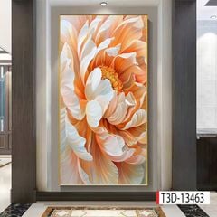 1166 - TRANH TREO HÀNH LANG LỐI ĐI - TRANH TRANG TRÍ - TRANH TREO HOA, BÌNH HOA - KIỂU TRANH DỌC | MÃ T3D-13463