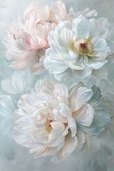 1168 - TRANH TREO HÀNH LANG LỐI ĐI - TRANH TRANG TRÍ - TRANH TREO HOA, BÌNH HOA - KIỂU TRANH DỌC | MÃ T3D-13465