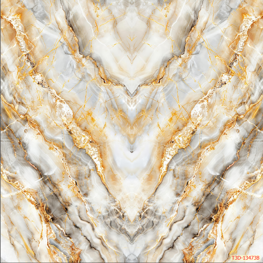 1226 - TẤM ỐP TƯỜNG PVC - VÁCH TRANG TRÍ - TẤM ỐP TRANG TRÍ PHÒNG KHÁCH, VÁCH TIVI - TẤM ỐP VÂN ĐÁ ĐỐI XỨNG | MÃ T3D-13473B