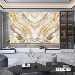 1226 - TẤM ỐP TƯỜNG PVC - VÁCH TRANG TRÍ - TẤM ỐP TRANG TRÍ PHÒNG KHÁCH, VÁCH TIVI - TẤM ỐP VÂN ĐÁ ĐỐI XỨNG | MÃ T3D-13473B