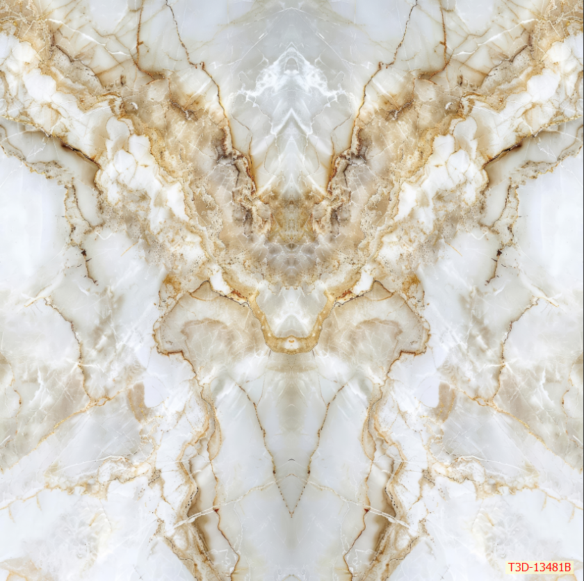 1228 - TẤM ỐP TƯỜNG PVC - VÁCH TRANG TRÍ - TẤM ỐP TRANG TRÍ PHÒNG KHÁCH, VÁCH TIVI - TẤM ỐP VÂN ĐÁ ĐỐI XỨNG | MÃ T3D-13481B