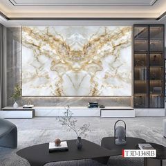 1228 - TẤM ỐP TƯỜNG PVC - VÁCH TRANG TRÍ - TẤM ỐP TRANG TRÍ PHÒNG KHÁCH, VÁCH TIVI - TẤM ỐP VÂN ĐÁ ĐỐI XỨNG | MÃ T3D-13481B