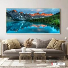 1182 - TRANH TREO PHÒNG KHÁCH - TRANH TRANG TRÍ - TRANH TREO TƯỜNG PHONG CẢNH THIÊN NHIÊN - KIỂU TRANH NGANG | MÃ T3D-13488