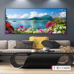 1184 - TRANH TREO PHÒNG KHÁCH - TRANH TRANG TRÍ - TRANH TREO TƯỜNG PHONG CẢNH THIÊN NHIÊN - KIỂU TRANH NGANG | MÃ T3D-13490