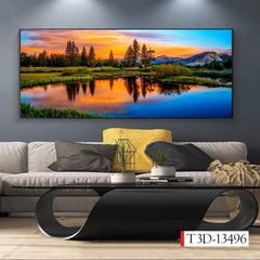 1187 - TRANH TREO PHÒNG KHÁCH - TRANH TRANG TRÍ - TRANH TREO TƯỜNG PHONG CẢNH THIÊN NHIÊN - KIỂU TRANH NGANG | MÃ T3D-13496