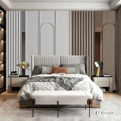 1216 - TRANH DÁN TƯỜNG PHÒNG NGỦ - TRANH TRANG TRÍ - TRANH DÁN TƯỜNG HIỆN ĐẠI - KIỂU TRANH LIỀN KHỔ| MÃ T3D-13508