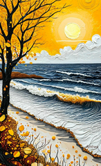 1246 - TRANH TREO HÀNH LANG LỐI ĐI - TRANH TRANG TRÍ - TRANH TREO PHONG CẢNH - KIỂU TRANH DỌC | MÃ T3D-13575