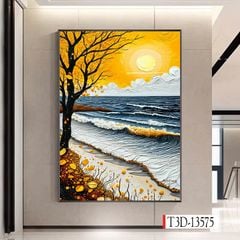 1246 - TRANH TREO HÀNH LANG LỐI ĐI - TRANH TRANG TRÍ - TRANH TREO PHONG CẢNH - KIỂU TRANH DỌC | MÃ T3D-13575