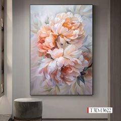 1263 - TRANH TREO HÀNH LANG LỐI ĐI - TRANH TRANG TRÍ - TRANH TREO HOA, BÌNH HOA - KIỂU TRANH DỌC | MÃ T3D-13622