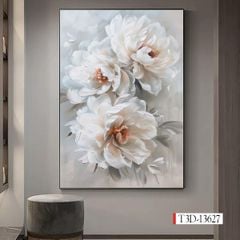 1268 - TRANH TREO HÀNH LANG LỐI ĐI - TRANH TRANG TRÍ - TRANH TREO HOA, BÌNH HOA - KIỂU TRANH DỌC | MÃ T3D-13627