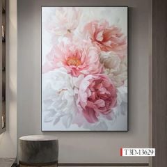 1270 - TRANH TREO HÀNH LANG LỐI ĐI - TRANH TRANG TRÍ - TRANH TREO HOA, BÌNH HOA - KIỂU TRANH DỌC | MÃ T3D-13629