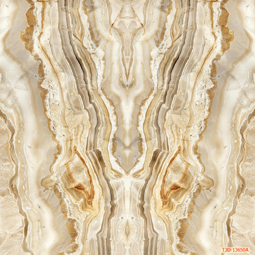 1276 - TẤM ỐP TƯỜNG PVC - VÁCH TRANG TRÍ - TẤM ỐP TRANG TRÍ PHÒNG KHÁCH, VÁCH TIVI - TẤM ỐP VÂN ĐÁ ĐỐI XỨNG | MÃ T3D-13650A