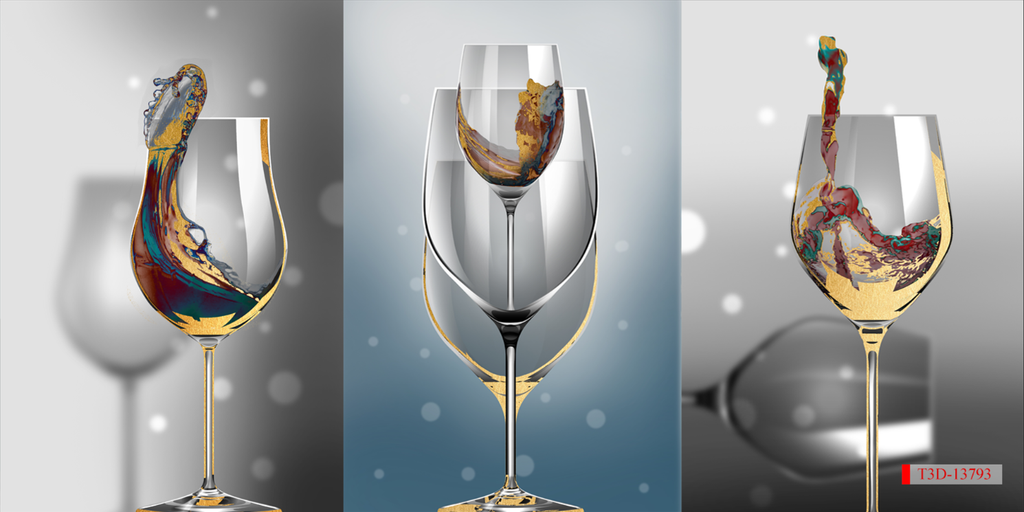 TRANH TREO PHÒNG ĂN, CAFE, NHÀ HÀNG - TRANH TRANG TRÍ - KIỂU TRANH LIỀN KHỔ | MÃ T3D-13793