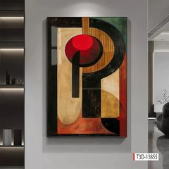 TRANH TREO HÀNH LANG LỐI ĐI - TRANH TRANG TRÍ - TRANH TREO HIỆN ĐẠI TRỪU TƯỢNG - KIỂU TRANH DỌC | MÃ T3D-13855