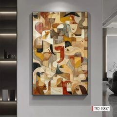 TRANH TREO HÀNH LANG LỐI ĐI - TRANH TRANG TRÍ - TRANH TREO HIỆN ĐẠI TRỪU TƯỢNG - KIỂU TRANH DỌC | MÃ T3D-13857