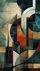 TRANH TREO HÀNH LANG LỐI ĐI - TRANH TRANG TRÍ - TRANH TREO HIỆN ĐẠI TRỪU TƯỢNG - KIỂU TRANH DỌC | MÃ T3D-13858