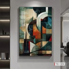 TRANH TREO HÀNH LANG LỐI ĐI - TRANH TRANG TRÍ - TRANH TREO HIỆN ĐẠI TRỪU TƯỢNG - KIỂU TRANH DỌC | MÃ T3D-13858