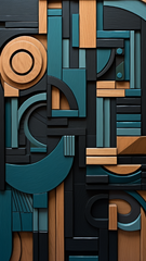 TRANH TREO HÀNH LANG LỐI ĐI - TRANH TRANG TRÍ - TRANH TREO HIỆN ĐẠI TRỪU TƯỢNG - KIỂU TRANH DỌC | MÃ T3D-13860