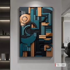 TRANH TREO HÀNH LANG LỐI ĐI - TRANH TRANG TRÍ - TRANH TREO HIỆN ĐẠI TRỪU TƯỢNG - KIỂU TRANH DỌC | MÃ T3D-13860