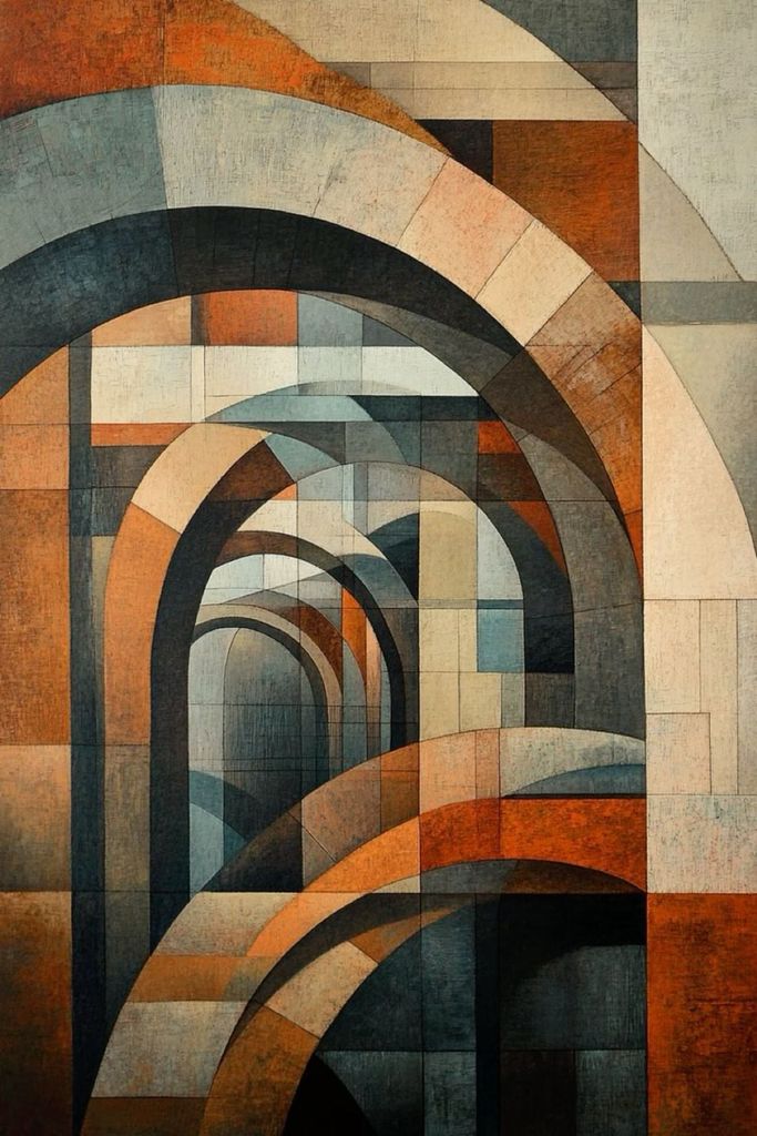 TRANH TREO HÀNH LANG LỐI ĐI - TRANH TRANG TRÍ - TRANH TREO HIỆN ĐẠI TRỪU TƯỢNG - KIỂU TRANH DỌC | MÃ T3D-13861