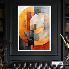 TRANH TREO HÀNH LANG LỐI ĐI - TRANH TRANG TRÍ - TRANH TREO HIỆN ĐẠI TRỪU TƯỢNG - KIỂU TRANH DỌC | MÃ T3D-13862