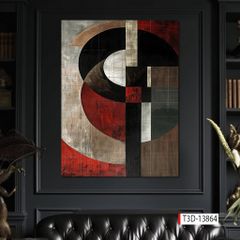 TRANH TREO HÀNH LANG LỐI ĐI - TRANH TRANG TRÍ - TRANH TREO HIỆN ĐẠI TRỪU TƯỢNG - KIỂU TRANH DỌC | MÃ T3D-13864