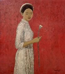 TRANH VẢI DÁN TƯỜNG PHÒNG KHÁCH- TRANH DÁN IDOCHINDE - TRANH VẢI 3D - TRANH CÔ GÁI VIỆT NAM- TRANH TRANG TRÍ | MÃ T3D-13610