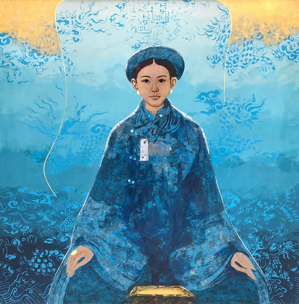 TRANH VẢI DÁN TƯỜNG PHÒNG KHÁCH- TRANH DÁN IDOCHINDE - TRANH VẢI 3D - TRANH CÔ GÁI VIỆT NAM- TRANH TRANG TRÍ | MÃ T3D-14004