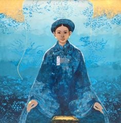 TRANH VẢI DÁN TƯỜNG PHÒNG KHÁCH- TRANH DÁN IDOCHINDE - TRANH VẢI 3D - TRANH CÔ GÁI VIỆT NAM- TRANH TRANG TRÍ | MÃ T3D-14004