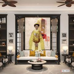 TRANH VẢI DÁN TƯỜNG PHÒNG KHÁCH- TRANH DÁN IDOCHINDE - TRANH VẢI 3D - TRANH CÔ GÁI VIỆT NAM- TRANH TRANG TRÍ | MÃ T3D-14006