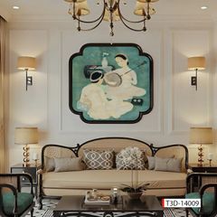 TRANH VẢI DÁN TƯỜNG PHÒNG KHÁCH- TRANH DÁN IDOCHINDE - TRANH VẢI 3D - TRANH CÔ GÁI VIỆT NAM- TRANH TRANG TRÍ | MÃ T3D-14009