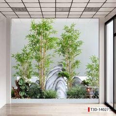 TRANH VẢI DÁN TƯỜNG PHÒNG KHÁCH - TRANH DÁN TƯỜNG - TRANH DÁN 3D-  TRANH VẢI TIỂU CẢNH - TRANH TRANG TRÍ | MÃ T3D-14027