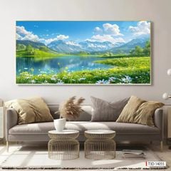 TRANH TREO PHÒNG KHÁCH - TRANH TRANG TRÍ - TRANH TREO TƯỜNG PHONG CẢNH THIÊN NHIÊN - KIỂU TRANH NGANG | MÃ T3D-14055
