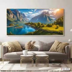 TRANH TREO PHÒNG KHÁCH - TRANH TRANG TRÍ - TRANH TREO TƯỜNG PHONG CẢNH THIÊN NHIÊN - KIỂU TRANH NGANG | MÃ T3D-14058
