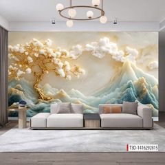 1172 - TRANH DÁN TƯỜNG PHÒNG KHÁCH - TRANH TRANG TRÍ - TRANH DÁN TƯỜNG TIỂU CẢNH - KIỂU TRANH LIỀN KHỔ| MÃ T3D-1416292815