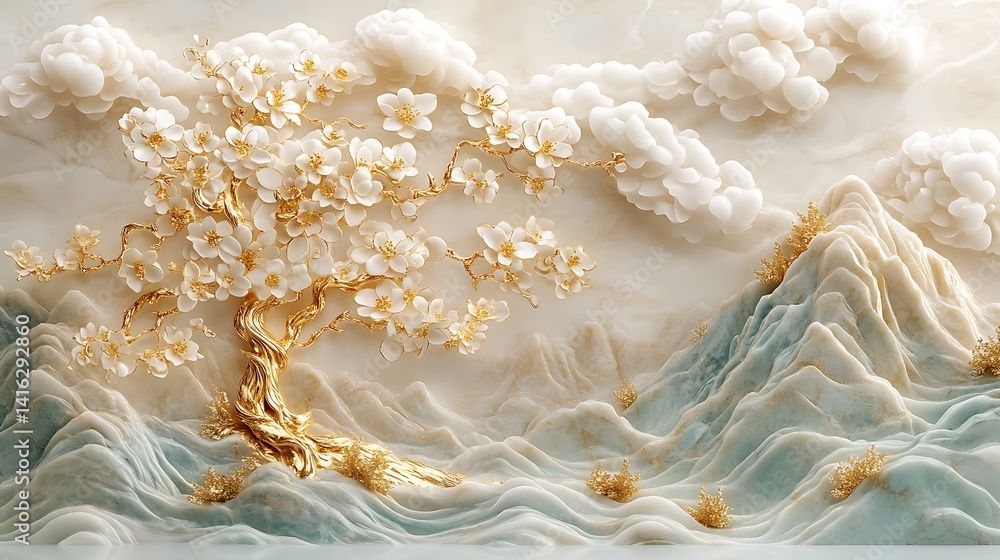 1157 - TRANH TREO PHÒNG KHÁCH - TRANH TRANG TRÍ - TRANH TREO TƯỜNG PHONG CẢNH THIÊN NHIÊN - KIỂU TRANH NGANG | MÃ T3D-1416292860