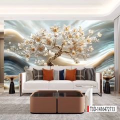 1177 - TRANH DÁN TƯỜNG PHÒNG KHÁCH - TRANH TRANG TRÍ - TRANH DÁN TƯỜNG TIỂU CẢNH - KIỂU TRANH LIỀN KHỔ| MÃ T3D-1416472713