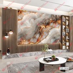 TẤM ỐP TƯỜNG PVC - VÁCH TRANG TRÍ - TẤM ỐP TRANG TRÍ PHÒNG KHÁCH, VÁCH TIVI - TẤM ỐP VÂN ĐÁ CẨM THẠCH | MÃ T3D-14168