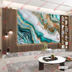 TẤM ỐP TƯỜNG PVC - VÁCH TRANG TRÍ - TẤM ỐP TRANG TRÍ PHÒNG KHÁCH, VÁCH TIVI - TẤM ỐP VÂN ĐÁ CẨM THẠCH | MÃ T3D-14173