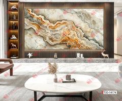 TẤM ỐP TƯỜNG PVC - VÁCH TRANG TRÍ - TẤM ỐP TRANG TRÍ PHÒNG KHÁCH, VÁCH TIVI - TẤM ỐP VÂN ĐÁ CẨM THẠCH | MÃ T3D-14174