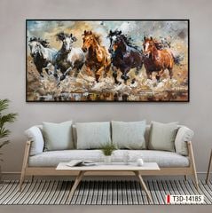 TRANH TREO TƯỜNG - TRANG TRÍ PHÒNG KHÁCH - CHỦ ĐỀ MÃ ĐÁO THÀNH CÔNG - MÃ T3D-14185